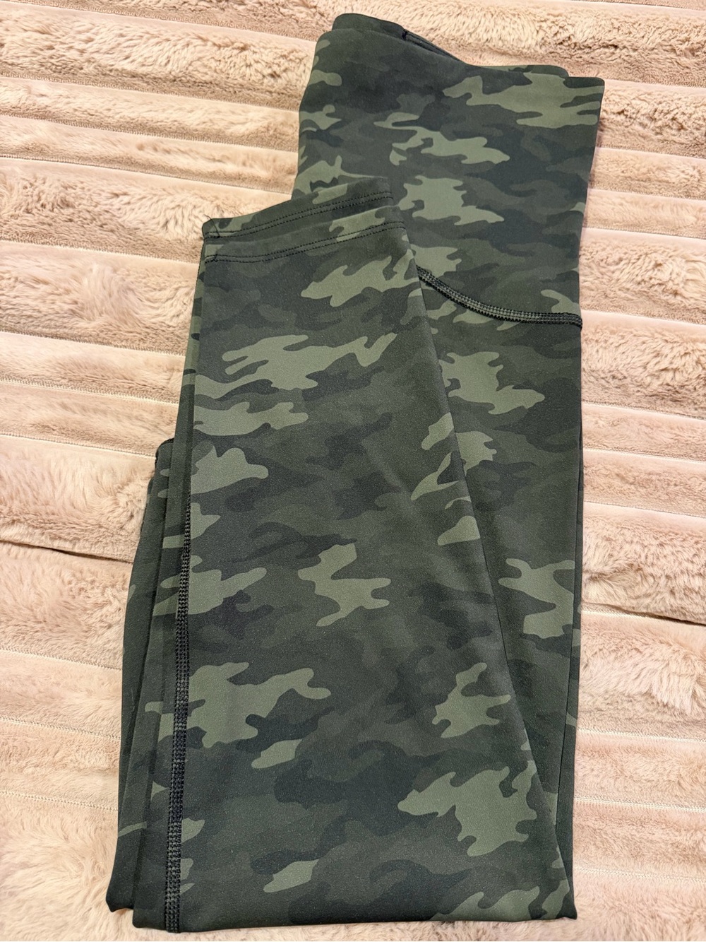 SPANX Dark Olive Green Camo Leggings